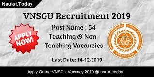 Check out veer narmad south gujarat university admission 2020. Vnsgu Recruitment 2019 Apply For 54 Teaching Non Teaching Posts