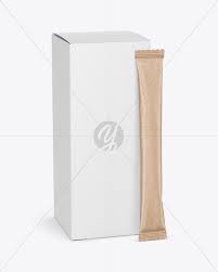 Download Kraft Stick Sachet W Paper Box Mockup In Sachet Mockups On Yellow Images Object Mockups