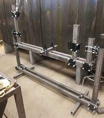 Finally Got My Frame Jig And Rotisserie Stand From Chopsource Put Together And Ready For Use Chopsource Motorcycle Frames Bicycle Frame Bike Frame