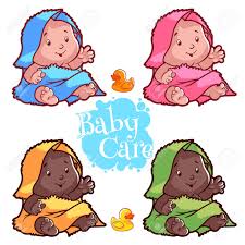 Choose your favorite cartoon cartoons bath towels from thousands of available designs. Baby Wrapped In Bath Towel And Rubber Duck Cartoon Vector Character Royalty Free Cliparts Vectors And Stock Illustration Image 48036982