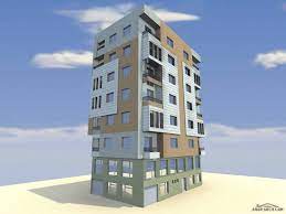 خرائط عمارة سكنية مساحه الارض 170 متر مربع تقريبا على شقتين تصميم المهندس lotfi abou el kouroum architecture building multi story building