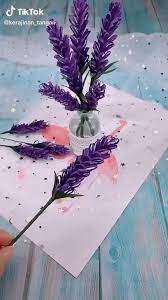 Diy Origami Video Easy Beautiful Lavender Origami Video Easy Beautiful Lavender In 2020 Paper Flowers Diy Flowers Paper Flowers Diy
