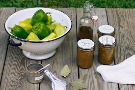 Growing peppers in cooler climates can be challenging. Marinated Green Bell Peppers