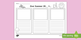 This collection of writing paper is perfect to use during the different seasons and holidays. Summer Holiday Writing Template