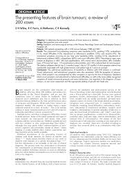 In children, symptoms often include behavior changes and vomiting. Pdf The Presenting Features Of Brain Tumors A Review Of 200 Cases