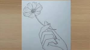 See more ideas about drawings, easy hand drawings, easy drawings. How To Draw Hand Holding A Flower Step By Step Pencil Sketch Youtube