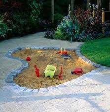 41 Genius Ways To Garden Ideas For Kids Garden Genius Ideas Kids Ways Sandkasten Steinumrandung 41 G In 2020 Play Garden Gardening For Kids Backyard Trampoline