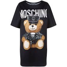 Moschino Teddy Print T Shirt Dress Moschino Dress T Shirt Dress Short Dress Black