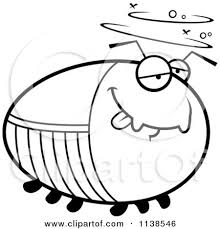 Get rid of roaches the using the professional products and tips in this diy cockroach treatment guide. Cartoon Clipart Of An Outlined Chubby Drunk Cockroach Black And White Vector Coloring Page By Cory Thoman 1138546