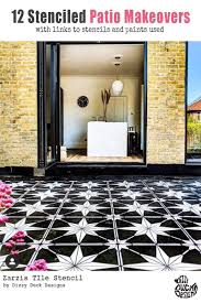 Maybe you would like to learn more about one of these? 12 Amazing Stenciled Patio Makeovers Concrete Patio Makeover Tile Stencil Patio Flooring