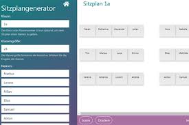 50 prozent der kapazität, innen bis zu 1.000 zuschauer mit test, max. Sitzplangenerator Schule At Das Bildungsportal
