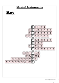 Musical Instruments Crossword English Esl Worksheets For Distance Learning And Physical Classrooms In 2020 Teaching Jobs Musical Instruments Instruments