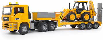 MAN TGA Low Loader Truck with JCB 4CX Backhoe Loader : Amazon.co.uk: Toys &  Games