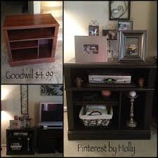 Found This Tv Stand At Goodwill For 4 99 Hello New Cable Box And Diaper Basket Holder Goodwil Repurposed Furniture Diy Repurposed Furniture Diy Furniture