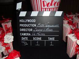 Party Time Movie Themed Baby Shower Baby Shower Themes Baby Shower Reveal Parties