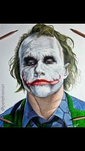 Heath Ledger as The Joker... one i drew about 5 years ago. #heathledger  #thejoker #joker #thedarkknight #drawing #artist #drawingvideo #art  #drawingtips #drawingvideos
