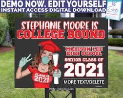 Customize your graduation yard signs with your choice of shape, size, colors and text. Diy Editable Invitations Favors And Party By Partytreatment