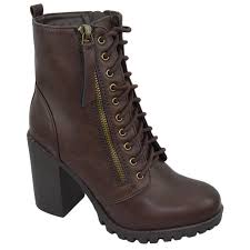 Cecelia new york nikki laser cut peep toe bootie (women) $224.95. Soda Malia Dark Brown Soda Riding Booties Women Chunky High Heel Combat Ankle Boots Army Military Walmart Com Walmart Com