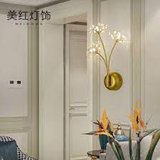 后现代简约轻奢水晶壁灯创意个性客厅背景墙灯北欧风格卧室床头灯 tmall com天猫 home decor decals decor home decor