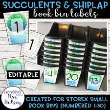 These Editable Book Bin Labels Were Made To Match A Succulent Rustic Or Shiplap Themed Classroom Style I Think They Wou Book Bin Labels Book Bins Bin Labels