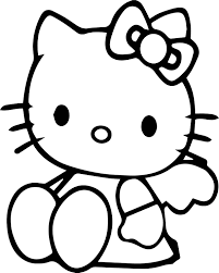 Nice Sitdown Hello Kitty Coloring Page Hello Kitty Coloring Hello Kitty Colouring Pages Kitty Coloring