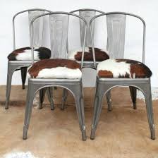 You Choose The Hide Tolix Style Chair With Cowhide Seat Pad Cowhide Decor Home Bar Furniture Bar Furniture