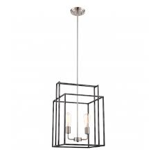 Iron Black With Brushed Nickel Accent Finish 2 Light Edison Pendant Lamp Nuvo Lake Pendant Nostalgicbulbs Com
