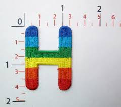 H Rainbow Letter Words Alphabet Embroidered Iron On Patch Sew On Diy Patches See This Great Item Diy Patches Iron On Patches Textile Projects