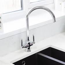 Our huge selection of kitchen sink taps includes the latest high quality models from leading brands franke, grohe and insinkerator. Rangemaster Cruciform Monobloc Dual Lever Kitchen Sink Mixer Tap