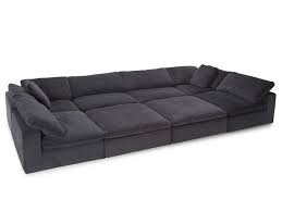 Seatcraft Heavenly Modular Sofa Fabric Black Or Chocolate In 2020 Media Room Furniture Modular Sofa Home Cinema Room