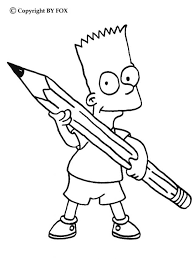 In this section, find a large selection of coloring pages bart simpson. Bart S Pencil Coloring Page More The Simpsons Coloring Sheets On Hellokids Com Simpsons Drawings Coloring Pages Easy Drawings