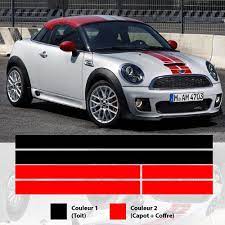 kit stickers autocollants bandes mini coupe cooper s assurance voiture kit mini cooper