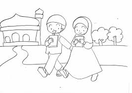 Gambar mewarnai anak latihan berpuasa ramadhan. Animasi Anak Islami Photos Facebook