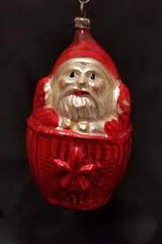 Rare Vintage German 1930 S Santa In A Basket Glass Ornament 3 Ebay Vintage Mercury Glass Christmas Ornaments Antique Christmas Ornaments Vintage Christmas Ornaments