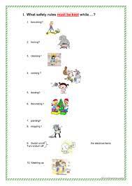 Free interactive exercises to practice online or download as pdf to print. Safety Rules At Home English Esl Worksheets For Distance Learning And Physical Classrooms