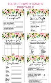 Floral Baby Shower Game Bundle Printable Gender Neutral Spring Etsy Garden Baby Showers Spring Baby Shower Girl Shower Themes