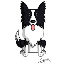 Black And White Collie Dog Drawing Image Result For Border Collie Cartoons Dibujo De Perro Perros En Caricatura Dibujos De Perros