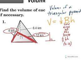 Surface area = base area + ½ × perimeter × slant length = 28 + ½ × 20 × 5 = 28 + 50 = 78 cm.sq. Volume Of A Triangular Pyramid Youtube