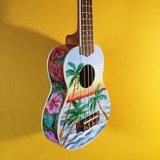 Yairi stage series folk, tobacco sunburst gloss finish. Custom Hand Painted Ukulele Your Own Design Theme Idea Etsy