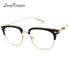 2017 Brand Designer Gold Metal Eyeglasses Frame For Women Men Oversized Square Eyeglass Frames Eyewear With Det Eyeglasses Frames For Women Gold Design Eyewear