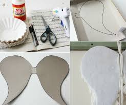Engelsfluegel Basteln Karton Schablone Stoff Materialien Diy Deko Ideen Diy Engelsflugel Basteln