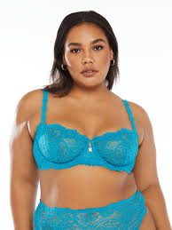 Romantic Corded Lace Unlined Balconette Bra in Blue | SAVAGE X FENTY