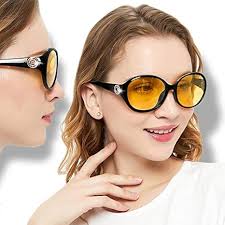 FIMILU Women Oversized Night-Vision Glasses Anti-Glare Yellow Night-Driving  Glasses for Rainy/Fog/Nighttime Safe (Z1 Black Frame/Night-Vision Glasses)  : Amazon.co.uk: Fashion