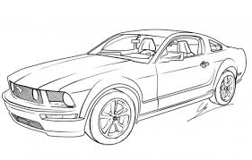Drawing Mustang Coloring Page Practical Scrappers Desenhos De Carros Carros Para Colorir Desenhos De Carros Antigos