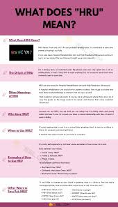 This means it is understood that they may. Hru Meaning What Does Hru Mean And Stand For 7esl