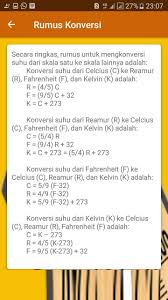 Rumus konversi suhu atau temperatur. Konversi Suhu For Android Apk Download