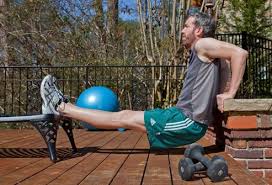 Man Doing Double Chair Dip Outdoor Workout Plan Gym Workouts Total Workout
