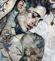 Finger painting artwork titled "brain wave"