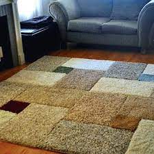 She Spent 30 On Carpet Squares And Duct Tape When The Camera Pans Out Amazing Area Rugs Cheap Diy Carpet Area Rugs Diy