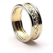 Eternity Knot Wedding Ring With Trim Wedding Rings Irish Wedding Rings Celtic Wedding Bands